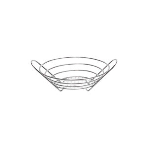 Oval Stainless Steel 12" Bread Basket