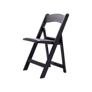 Black Resin Padded Chair